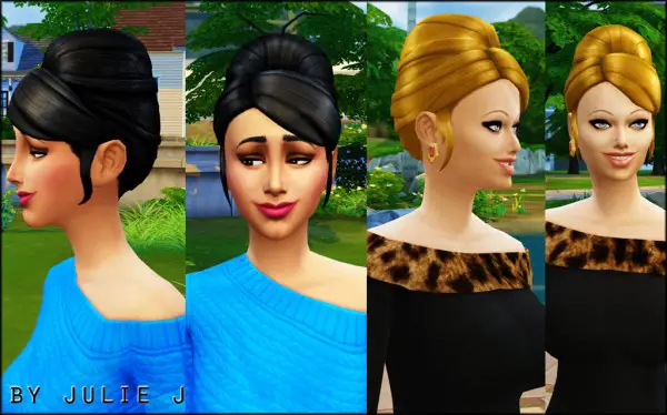 Mod The Sims: Higher Updo hairstyle by Julie J for Sims 4