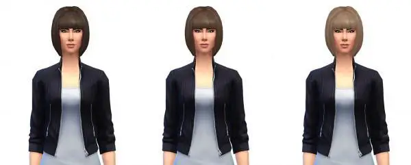Busted Pixels: Short bob hairstyle for Sims 4