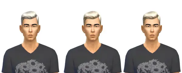 Busted Pixels: Short Crew Cut default hairstyle 12 Colors for Sims 4