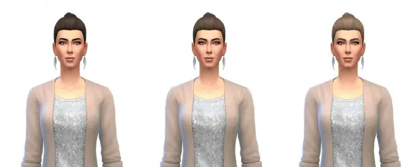 Busted Pixels: Ponytail hairstyle 12 colors for Sims 4