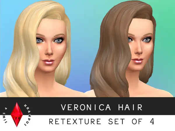 The Sims Resource: Hairstyle Retextured Set of 4 by SIms4Krampus for Sims 4