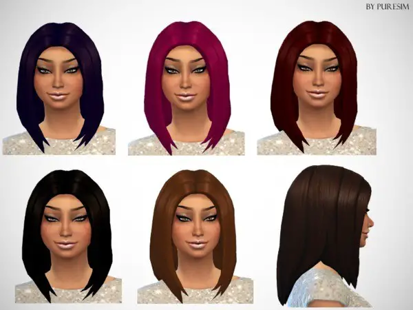 The Sims Resource: Voluminous Hairstyle by PureSim for Sims 4