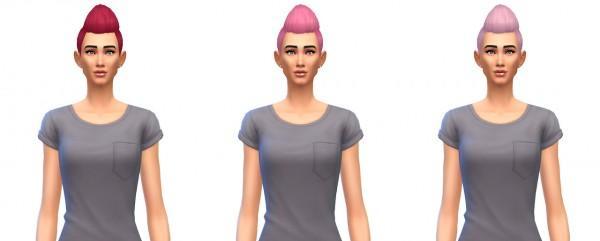 Busted Pixels: Pompadour spikey hairstyle unnatural colors for Sims 4