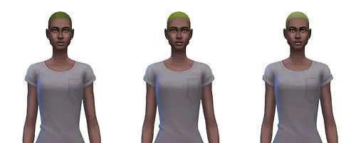 Busted Pixels: Short shave unnatural colors for Sims 4