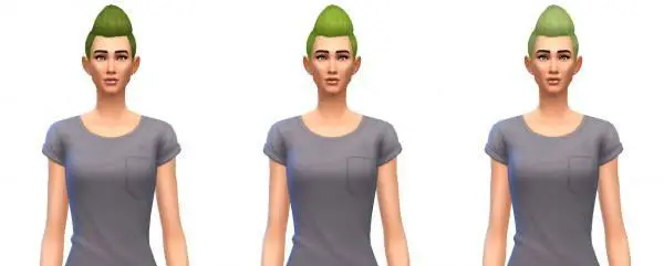 Busted Pixels: Pompadour spikey hairstyle unnatural colors for Sims 4