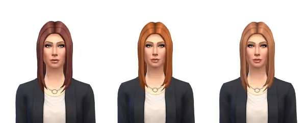 Busted Pixels: Long straight 12 colors hairstyle for Sims 4