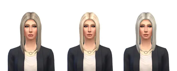 Busted Pixels: Long straight 12 colors hairstyle for Sims 4