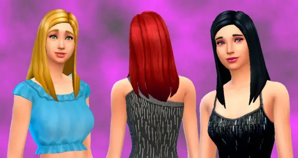 Mystufforigin: Straight Hairstyle for Sims 4