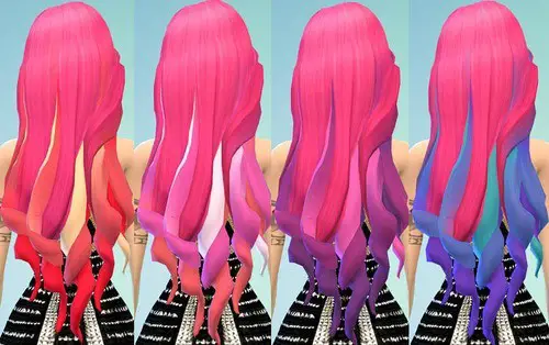 Ohmyglobsims: Hair Chalked Ombre’s for Sims 4
