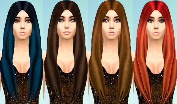 Ohmyglobsims: Balayage Highlights in David Sims Long Classic Style for Sims 4