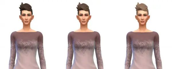 Busted Pixels: Short blow dry hairstyle for Sims 4