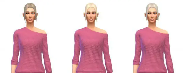 Busted Pixels: Ponytail lowparted hairstyle for Sims 4