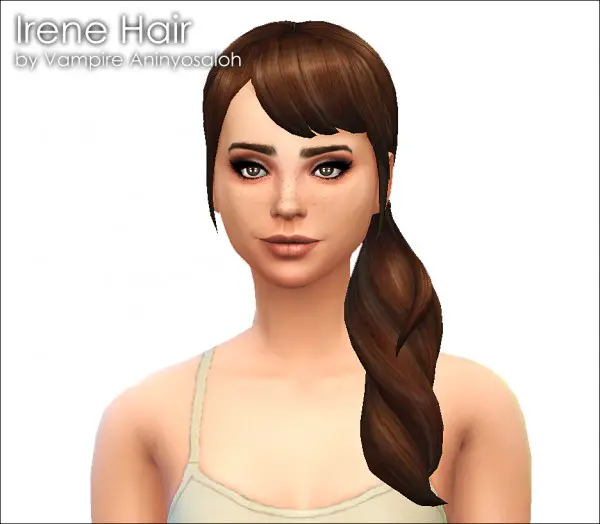 Mod The Sims: Irene Hair new mesh by Vampire aninyosaloh for Sims 4