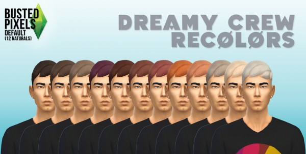 Busted Pixels: Dreamy Crew hairstyle for Sims 4
