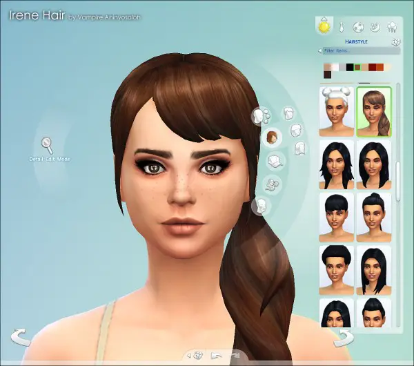 Mod The Sims: Irene Hair new mesh by Vampire aninyosaloh for Sims 4