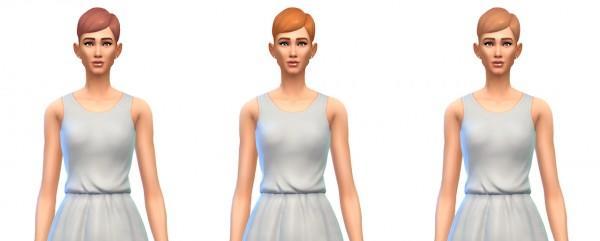 Busted Pixels: Short straight pixie hairstyle for Sims 4