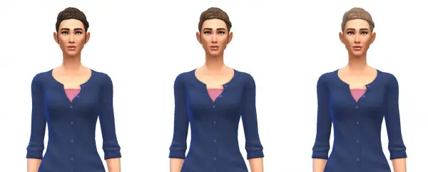 Busted Pixels: Pony mid braid hairstyle  12 colors for Sims 4
