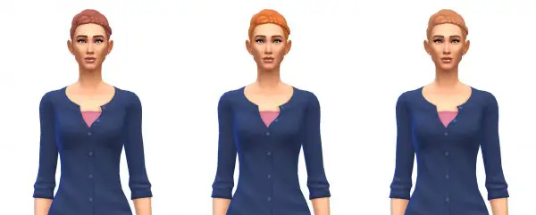 Busted Pixels: Pony mid braid hairstyle  12 colors for Sims 4