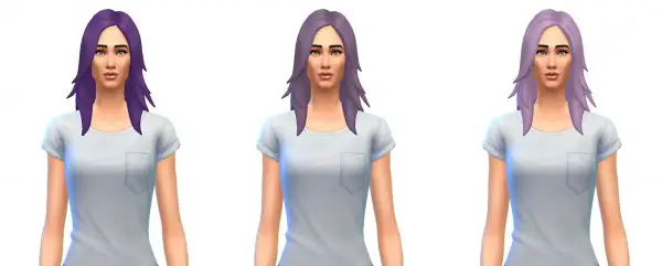 Busted Pixels: Long rocker unnatural hairstyle recolors for Sims 4