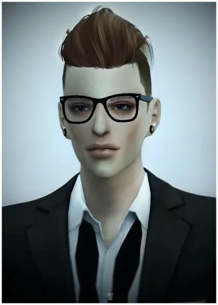 Black le: NewSea`s MACHO hairstyle converted for Sims 4