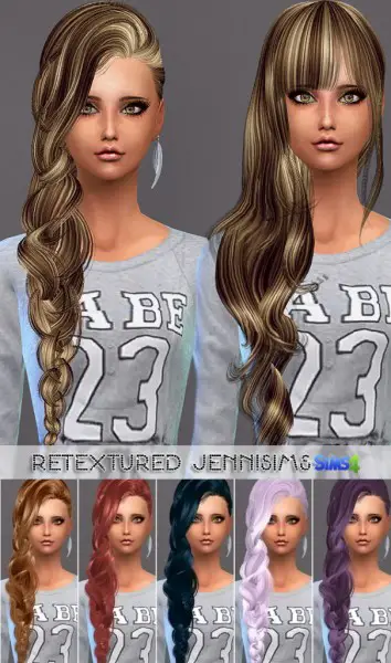 Jenni Sims: Elasims Hairstyle Converted for Sims 4