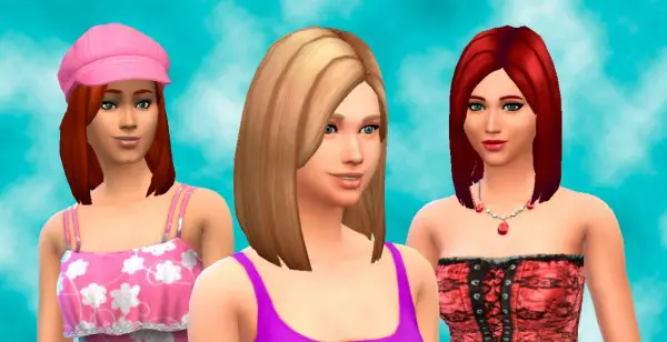 Mystufforigin: Medium Sideswept Hairstyle for Sims 4