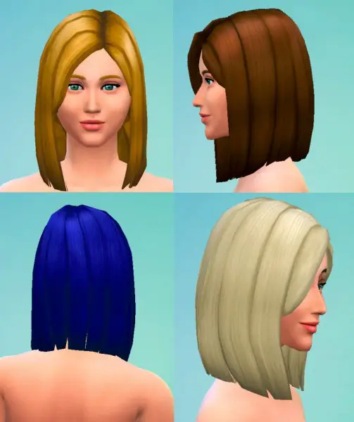 Mystufforigin: Medium Sideswept Hairstyle for Sims 4