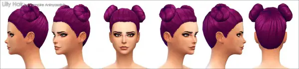 Mod The Sims: Lily hairstyle   new mesh by Vampire aninyosaloh for Sims 4