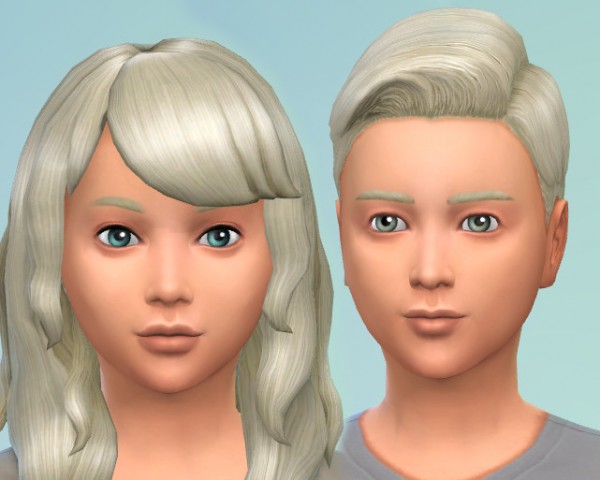 Mod The Sims: Targaryen Blonde hairstyle by kellyhb5 for Sims 4