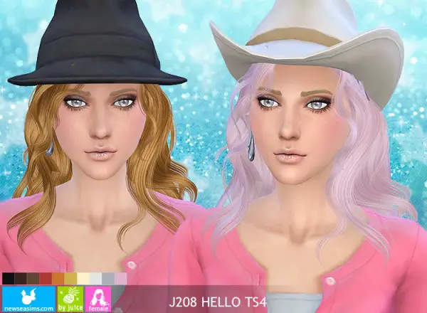 NewSea: J208 Hello hairstyle by NewSea for Sims 4