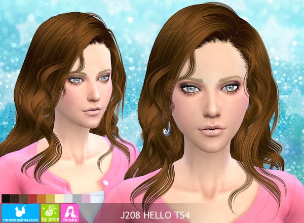 NewSea: J208 Hello hairstyle by NewSea for Sims 4