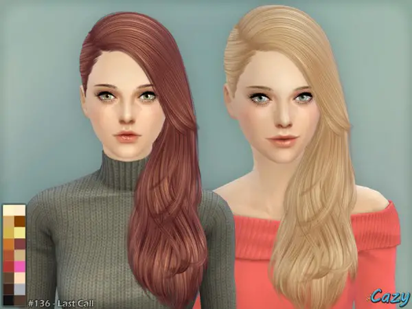 The Sims Resource: Last Call Hairstyle by Cazy for Sims 4