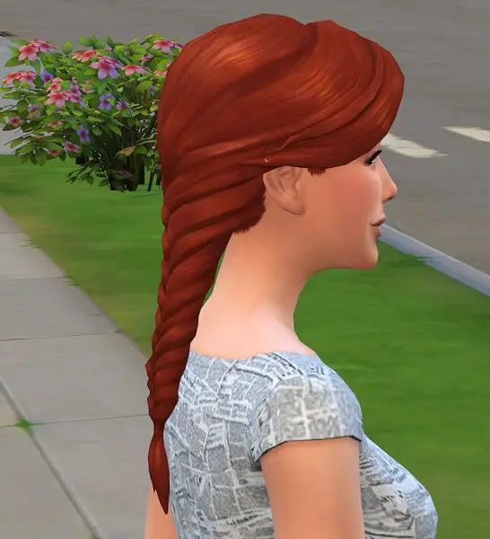 Mod The Sims: Braid Fishtail retextured by malicieuse75 for Sims 4