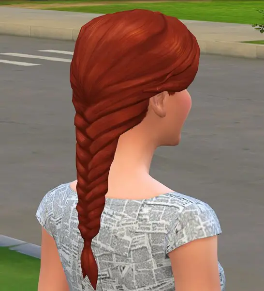 Mod The Sims: Braid Fishtail retextured by malicieuse75 for Sims 4