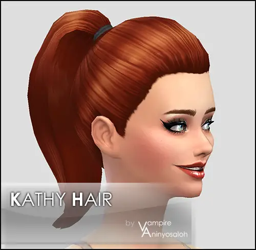 Mod The Sims: Kathy Hairstyle by Vampire aninyosaloh for Sims 4