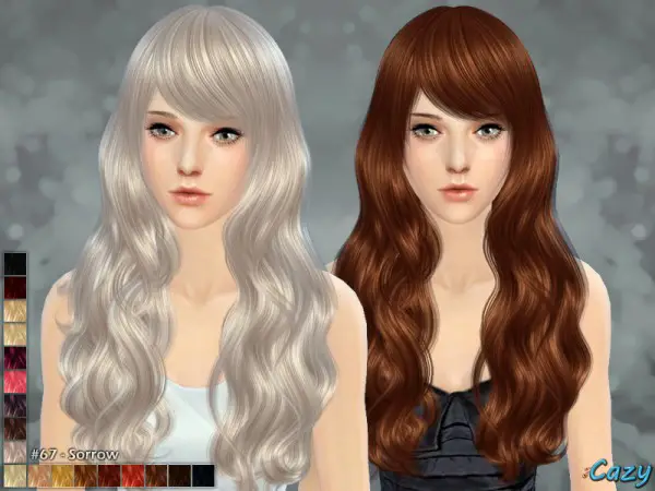 The Sims Resource: Sorrow Hairstyle by Cazy for Sims 4