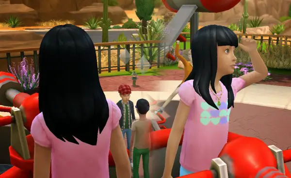 Mystufforigin: Long Straight Bangs for Girls for Sims 4