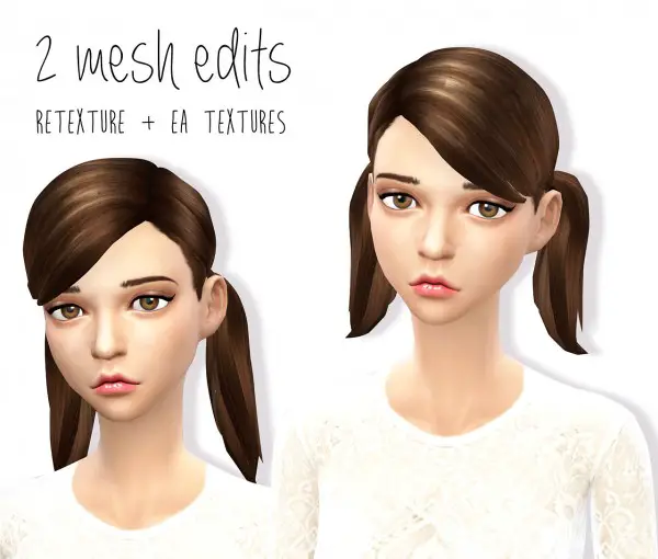Dani Paradise: Pigtails hairstyle recolor for Sims 4