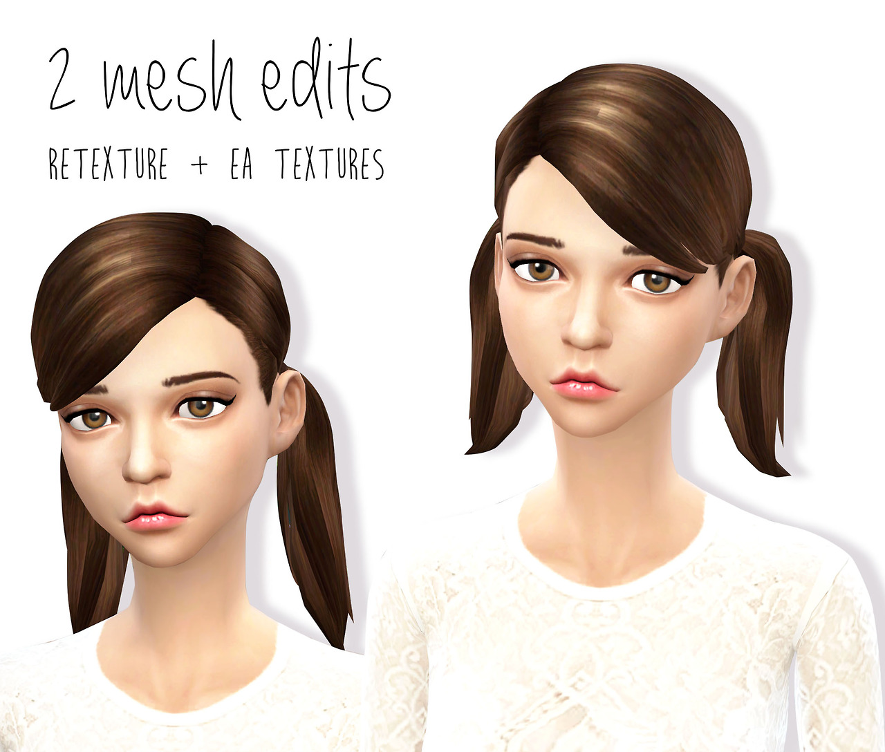 sims 4 cc anime pigtails