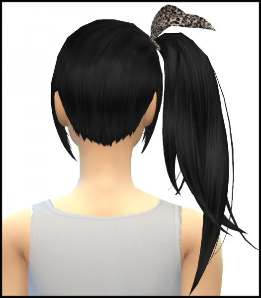Simista: Kijiko Side Ponytail hairstyle retextured for Sims 4