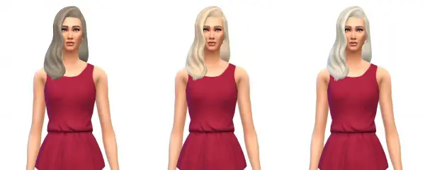 Busted Pixels: long wavy classic hairstyle for Sims 4