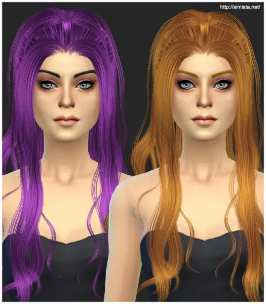 Simista: Newsea`s Mermaid Hairstyle Retexture for Sims 4