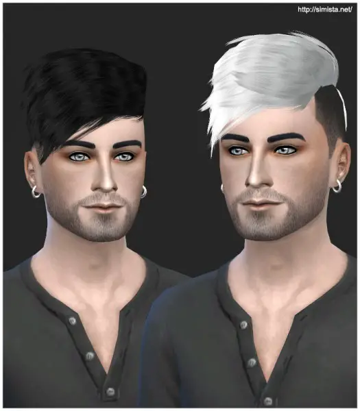 Simista: Black Le Hawk Fatale Male Hairstyle Retexture for Sims 4