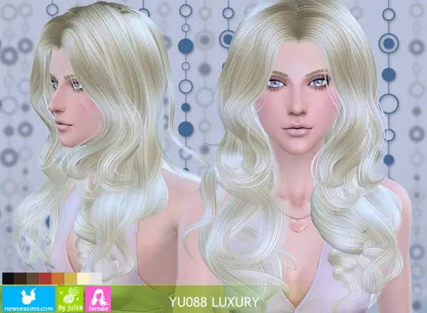 NewSea: YU088 Luxury hairstyle for Sims 4
