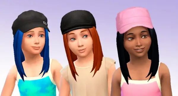 Mystufforigin: Straight hairstyles for girls for Sims 4