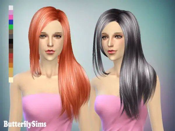 Butterflysims: Hairstyle 141 for Sims 4