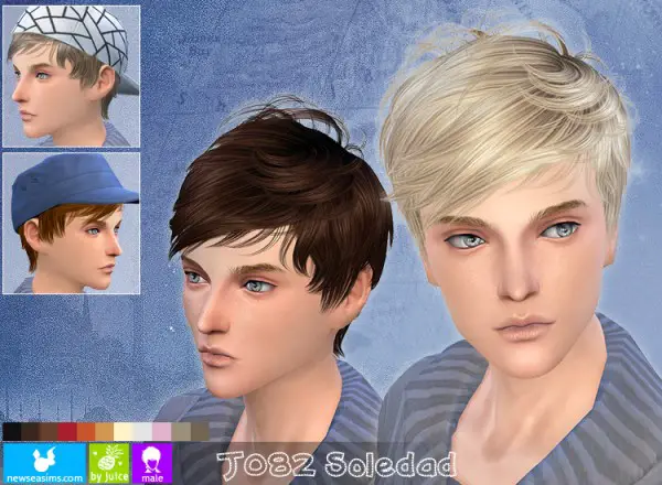 NewSea: J082 Soledad hairstyle for Sims 4