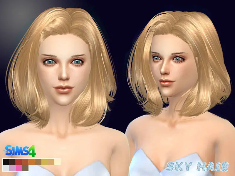 The Sims Resource Long Bob Hairstyle 242 By Skysims Sims 4 Hairs