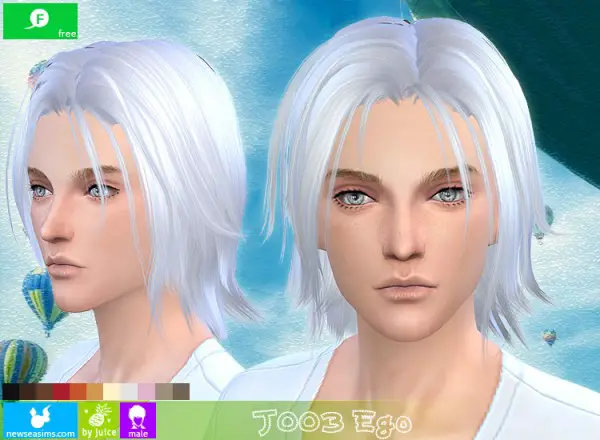 NewSea: J003 Ego hairstyle for Sims 4