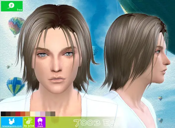 NewSea: J003 Ego hairstyle for Sims 4